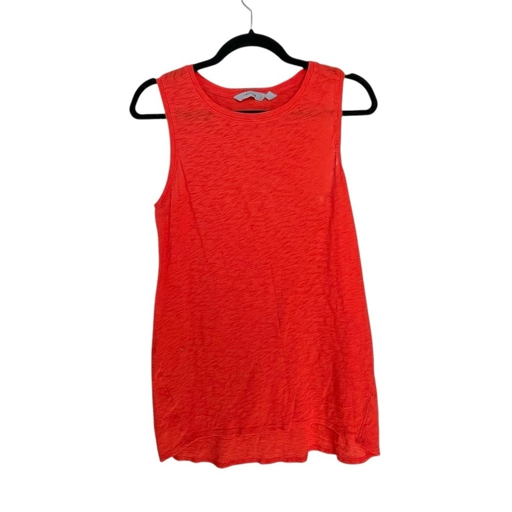 ATHLETA Sleeveless Crew Neck Athletic Tank Top Orange Red S